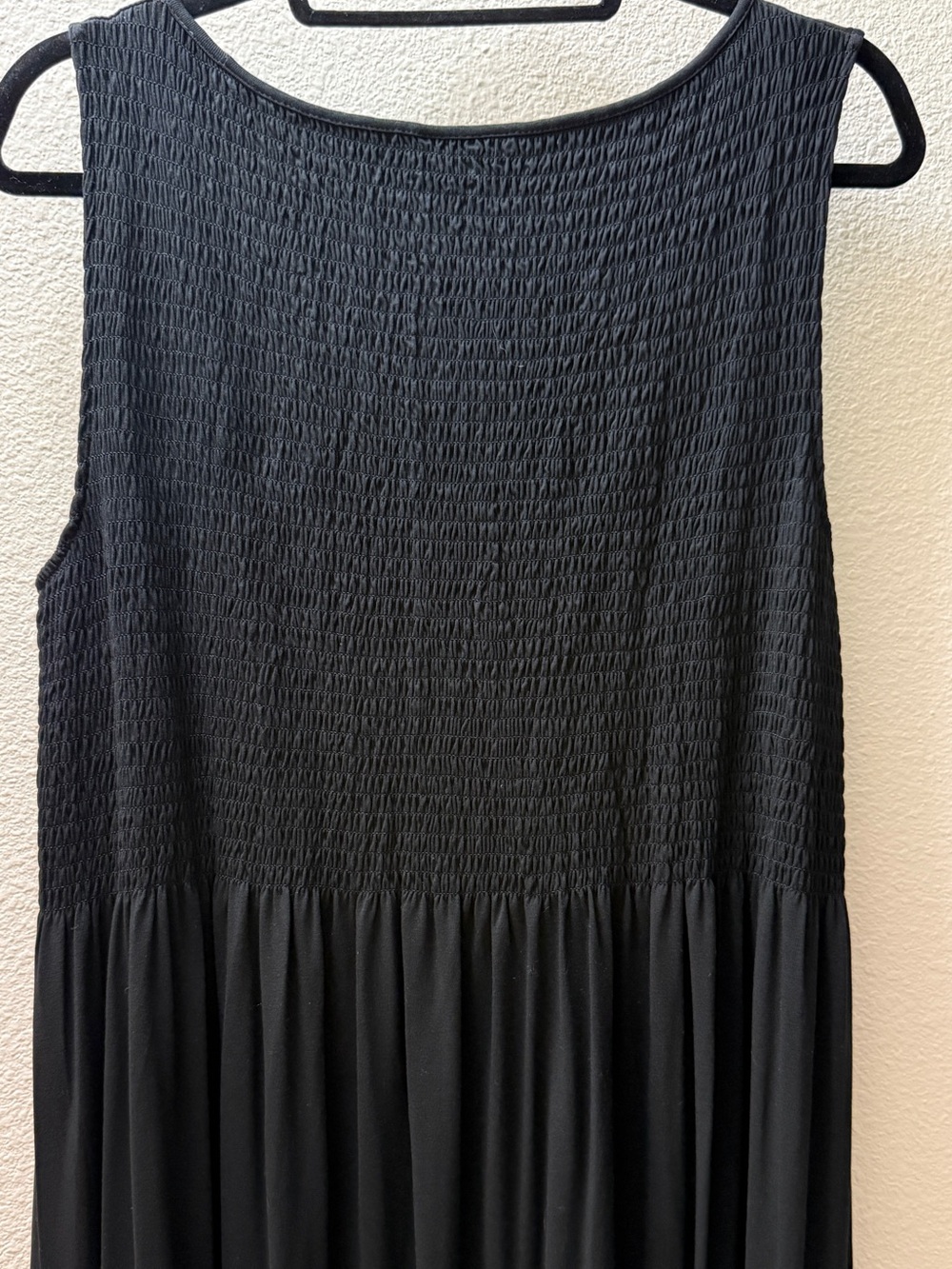 NWT J. Jill Wearever Black Smocked Maxi Dress 1X - Picture 7 of 9